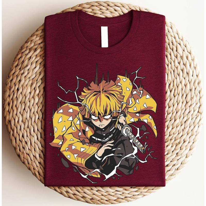 Zenitsu Shirt, Lightning Breathing Shirt, Hashira Tee, Demon Slay Tshirt, Gift For Him, Gift For Her, Anime Graphic Tees