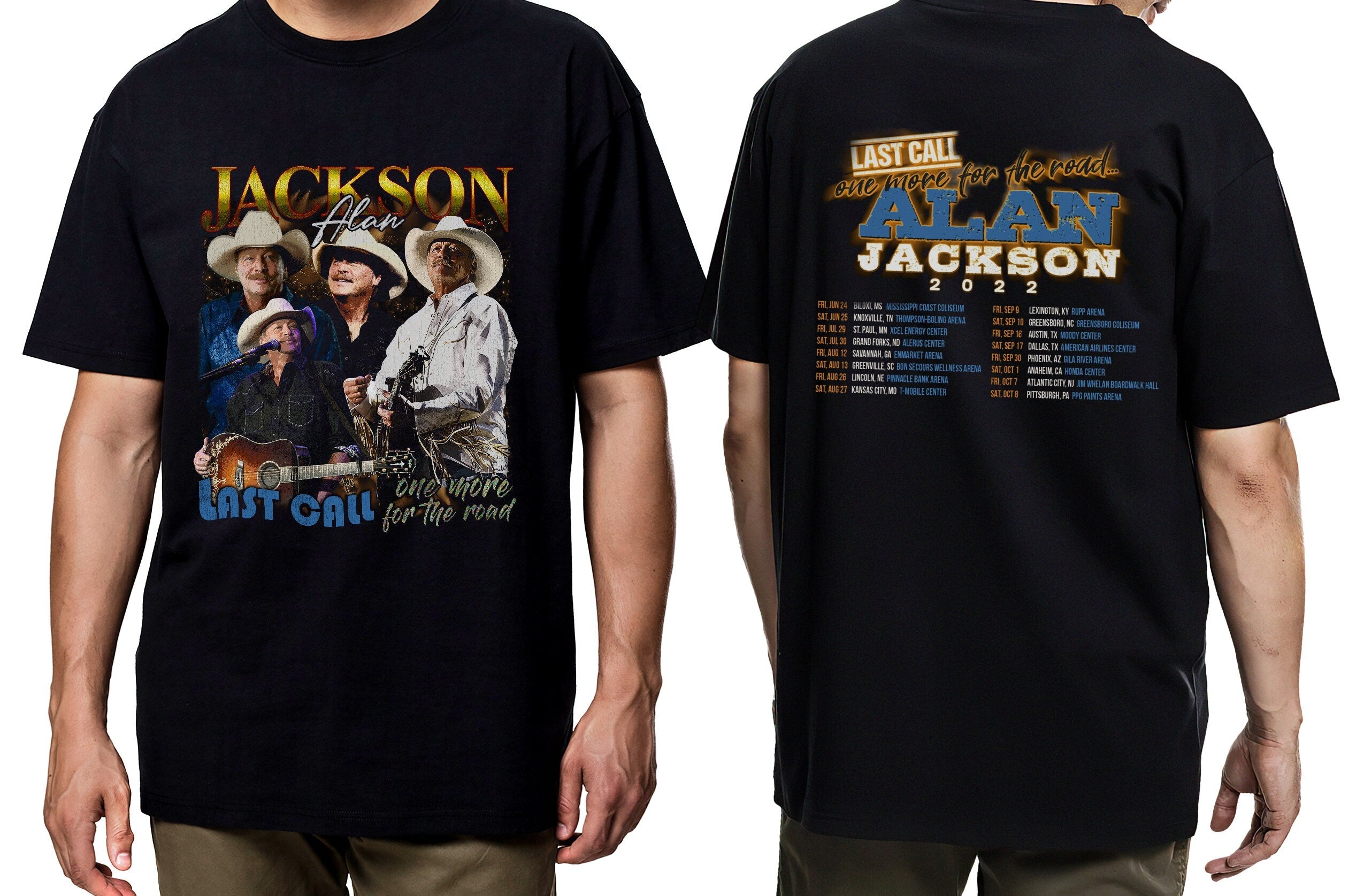 Alan Jackson Tshirt, Last Call One More For The Road Tour 2022 T-Shirt