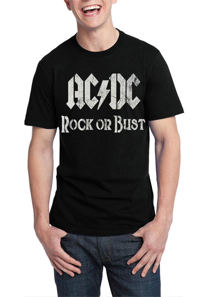 AC DC Rock Or Bust Black T-Shirt