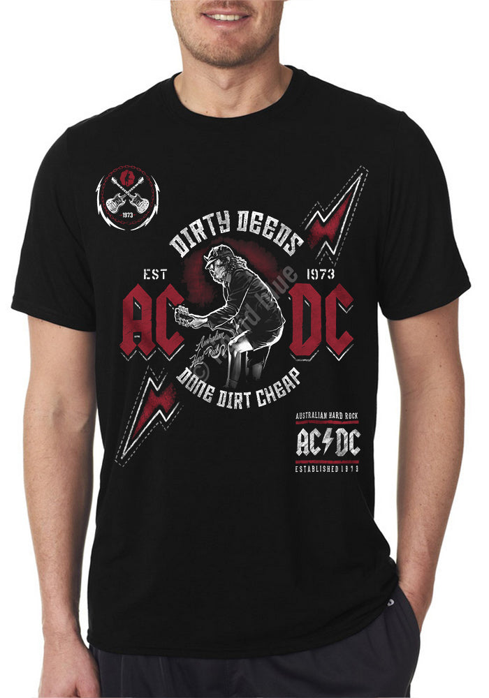 AC DC Band Black T-Shirt Style001