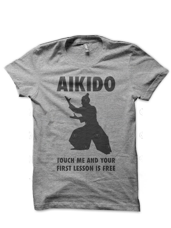 Aikido Gifts Grey Melange T-Shirt