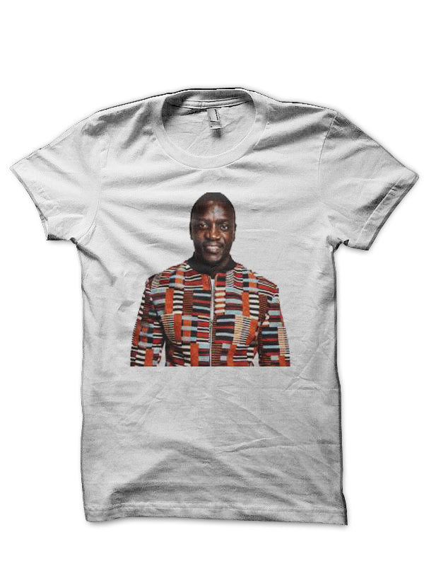 Akon White T-Shirt Style002
