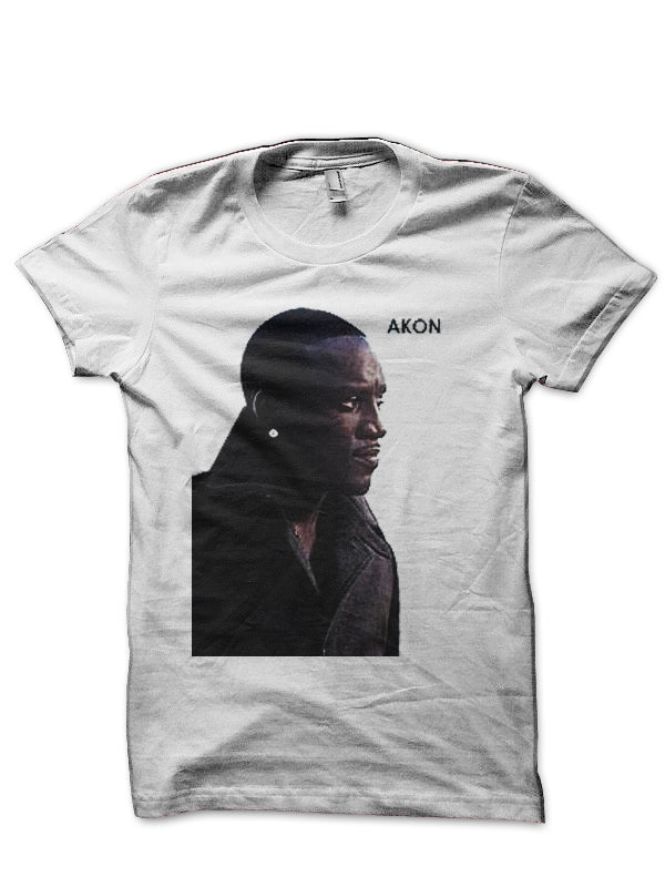 Akon White T-Shirt Style001
