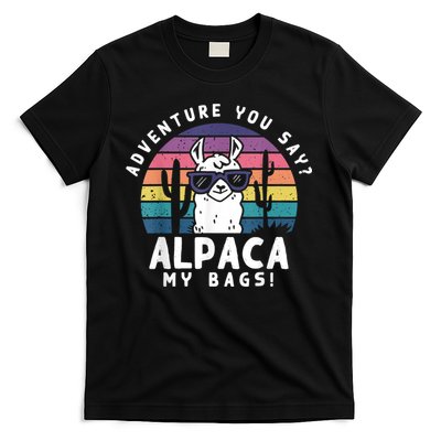 Adventure You Say Alpaca My Bags Vintage Funny Travel T-Shirt