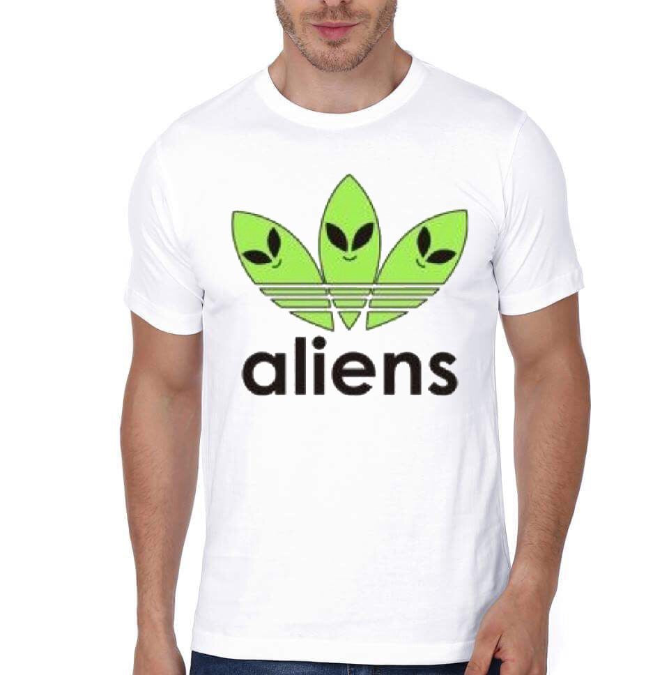 Aliens Adidas White T-Shirt