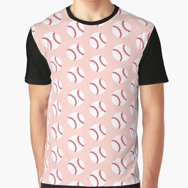 baseball - baseballs on pink Graphic T-Shirt