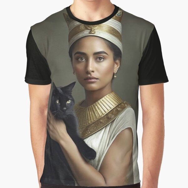 black cat aesthetic elegant cat lady Graphic T-Shirt