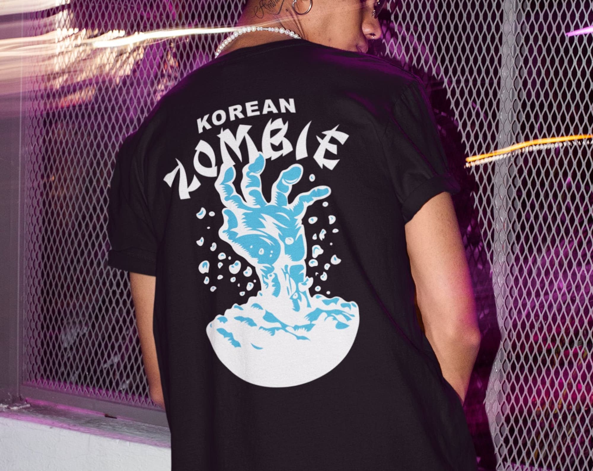 Korean Zombie Hand Chan Sung Jung Front & Back Graphic Unisex T-Shirt