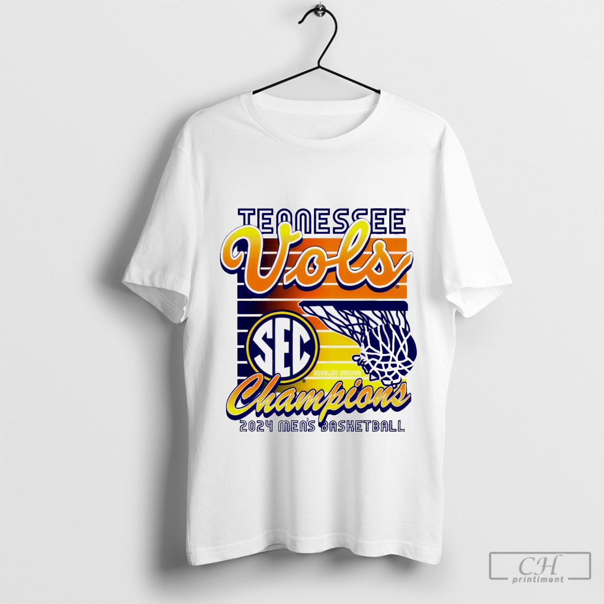 Tennessee Volunteers menâ€™s Basketball Sec 2024 Champions retro shirt