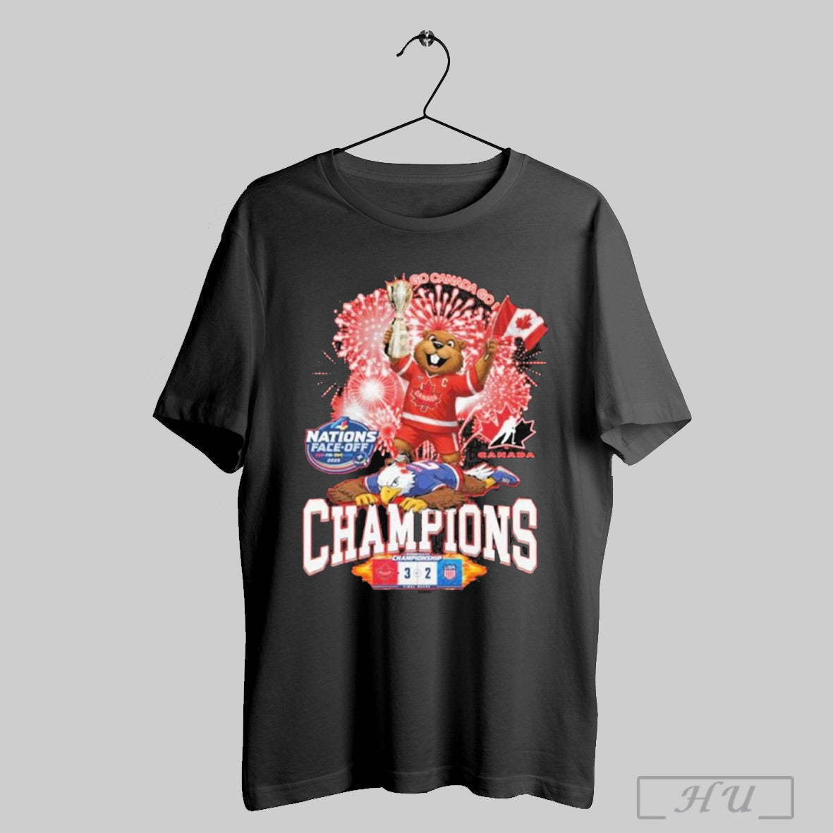 Trendy Funny Go Canada Hockey Go 2025 4 Nations Face Off Champions T Shirt