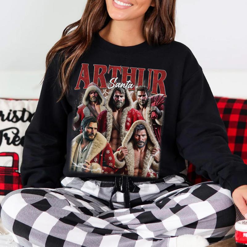 Santa Arthur Morgan Christmas Vintage T-Shirt, Arthur Morgan Red Dad Redemption Shirt, Christmas Shirt,Gift For Movies Lovers