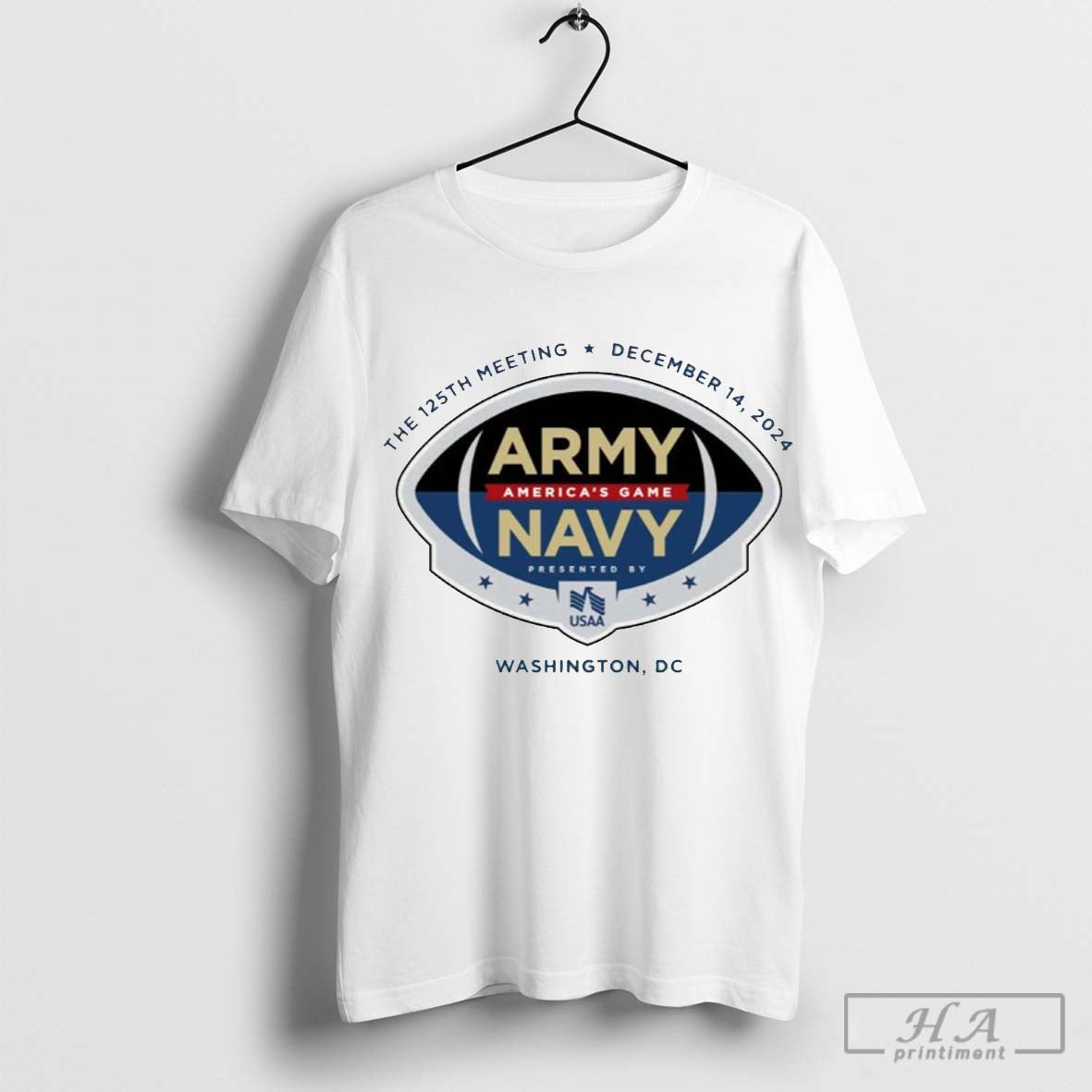 The 125th Meeting December 14 2024 Army Navy Americas Game Washington Dc Logo Graphic T Shirt