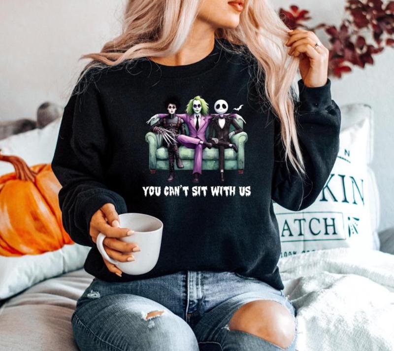 You Cant Sit With Us Halloween Movies Sweatshirt - Shirt - Hoodie, Horro Movies Shirt, Retro Halloween Shirt, Horro Characters Sweatshirt, Halloween F
