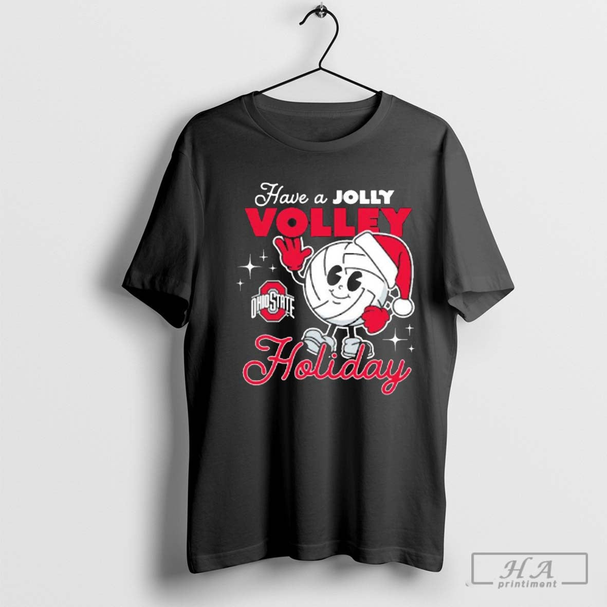 Official Ohio State Buckeyes Jolly Volley Christmas Holiday Shirt
