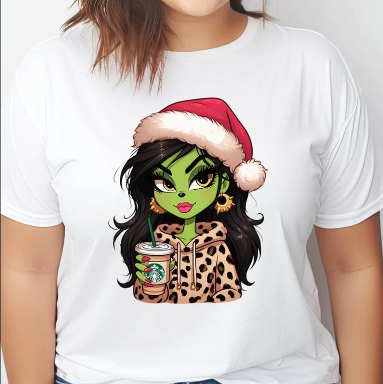 Boojee Grinchyy Christmas T Shirt, Cute Green Holiday TShirt, Christmas Shirt
