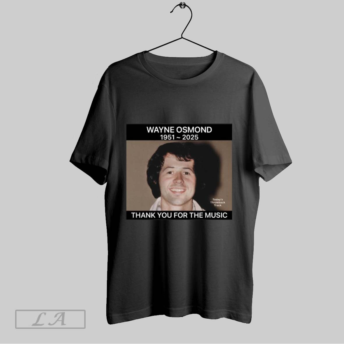 Official Rip Wayne Osmond 1951 2025 Thank You For The Music Todays Throwback Track Poster T Shirt