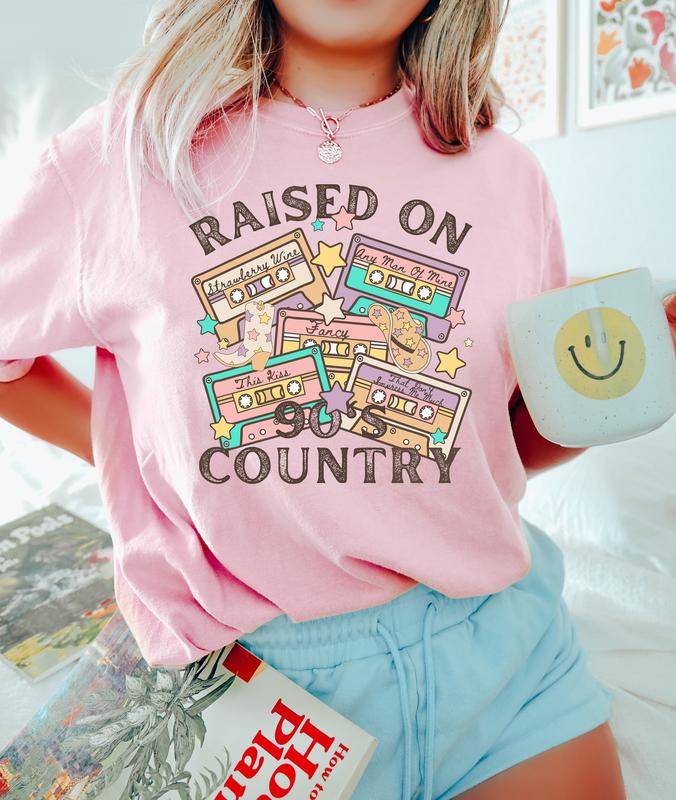 Raised on 90s Country Shirt, Retro 90's Country Shirt, Nashville Shirt, Country Music Lover Shirt, Country Concert Tee, Southern Farm Shirt