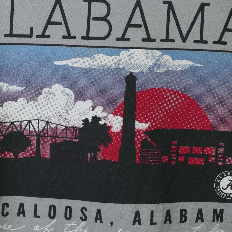 Alabama Crimson Tide Gray Comfort Colors Campus Scenery T-Shirt