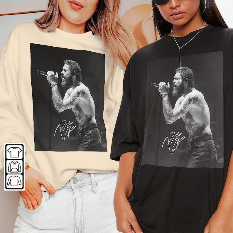 Post Malone Music Rap Vintage Graphic Shirt, If Y'all Weren't Here I'd Be Crying Tour 2023 v2,  Bootleg Inspired  Concert Fan Gift 2507TP - Unisex T-S