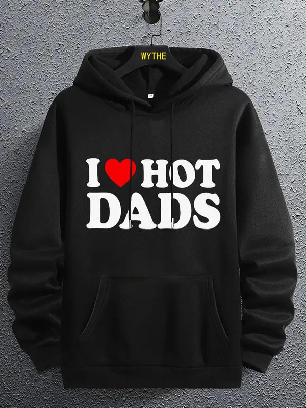 Unisex Valentine's Day Letter Print Hoodie with Drawstring Pocket, Essentials Men's Gift Graphic Sweatshirt, 2000s Style Casual Y2K Fashion