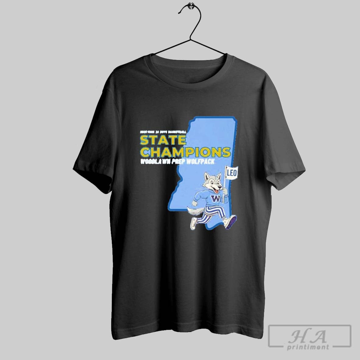 Woodlawn Prep Wolfpack 2024 2025 Mais 2a Boys Basketball State Champions T Shirt