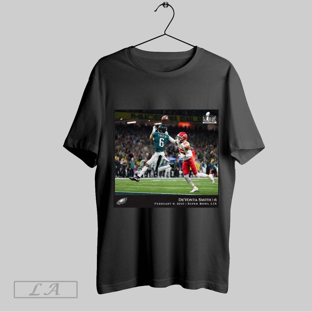 Top Devonta Smith Philadelphia Eagles Nfl Flash Features Super Bowl Lix Champions February 9 2025 Sweatshirt T Shirt