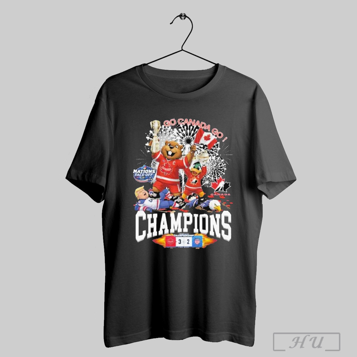 Trendy Canada Hockey 4 Nations Face Off Go Canada Go Champions 3 2 T Shirt