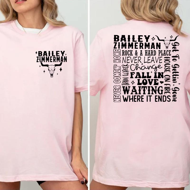 Zimmerm4n Song 2 Sides T Shirt, Country Music Fan, Concert Outfit, Fan Merch, Unisex Short Sleeve Tee Shirt, Casual Clothing