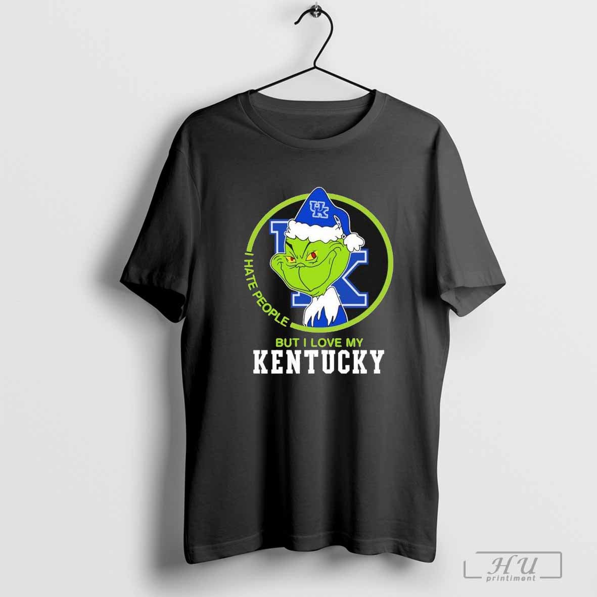 The Grinch I Hate People But I Love My Kentucky Wildcats Christmas Holiday T-Shirt