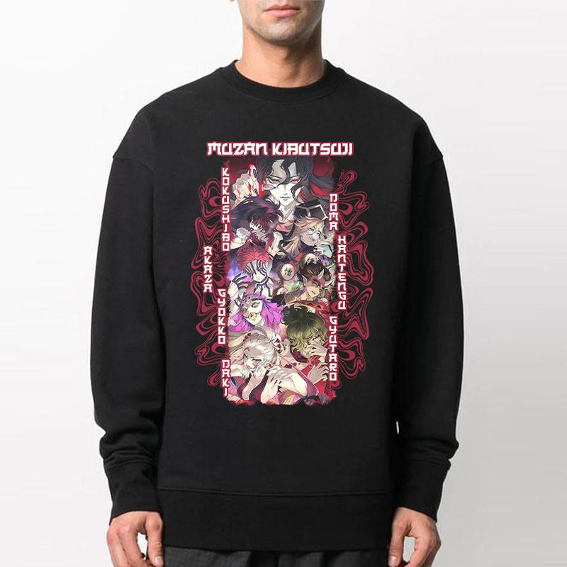 Upper Moon Demon Team Shirt, The Twelve Kizuki Sweatshirt Hoodie,Demon Slayer t-shirt, Kimetsu no Yaiba Shirt, Anime sweatshirt hoodie, Anime lover t-