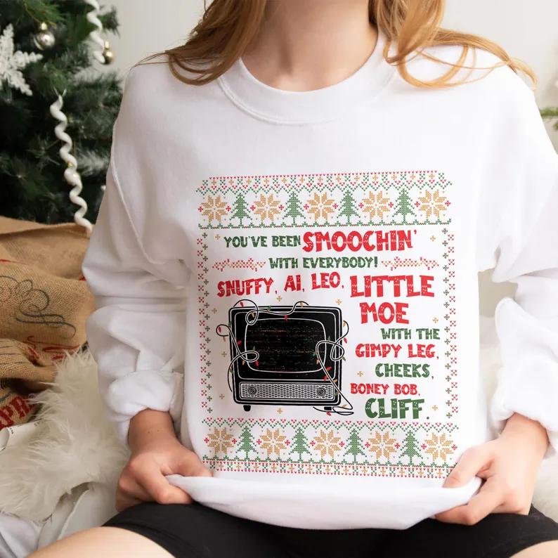 Funny Christmas Movie Quote Ugly Sweatshirt, Snuffy, Al, Leo, Little Moe Sweatshirt