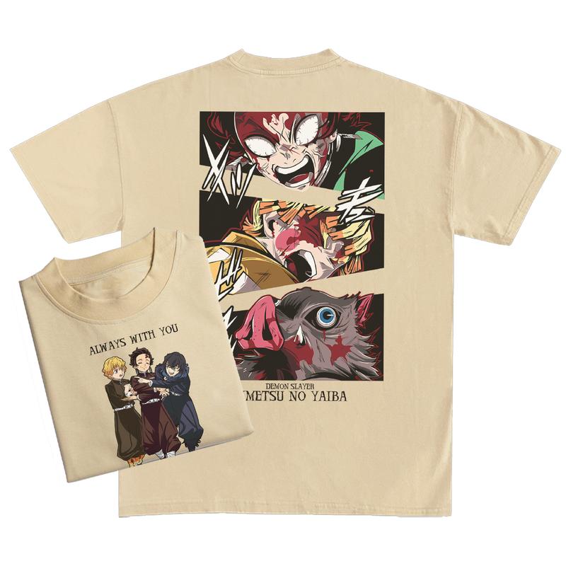 Always with you Tanjiro Inosuke Zenitsu shirt, Demon Slayer t-shirt, Kimetsu no Yaiba Shirt, Anime sweatshirt hoodie, Anime lover t-shirt Menswear