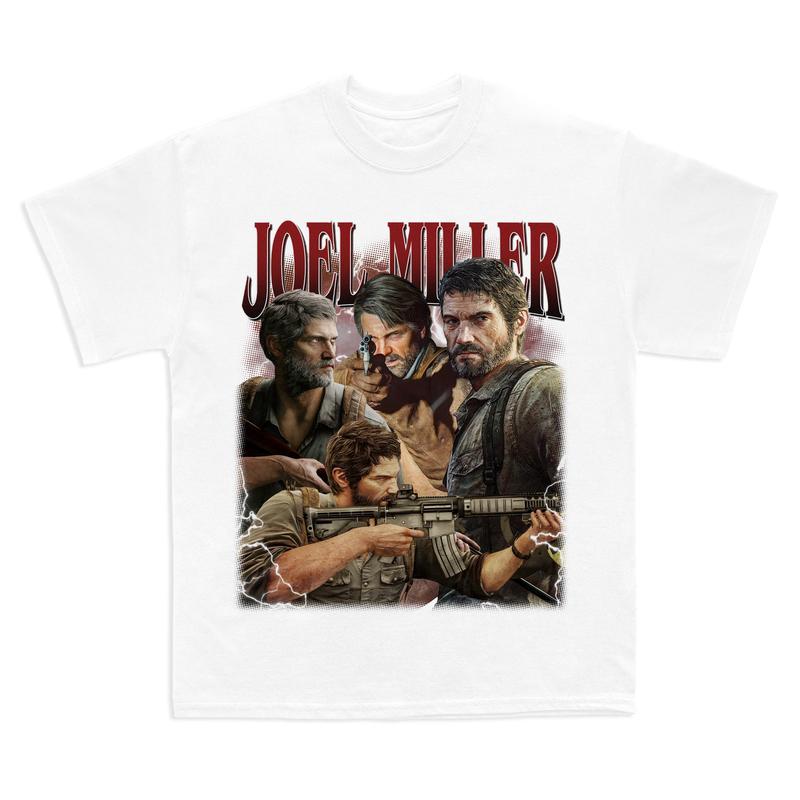 Retro Joel Miller The Last Of Us T-Shirt, TLOU Vintage Shirt, Joel Miller Gift For Movies Lovers Casual Clothing Fabric Sweatshirts Streetwear
