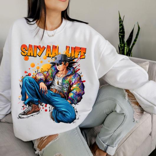 G0ku Saiyan Life Ver 3 Sweatshirt, Drag0n ball Sweatshirt Hoodie Shirt, animee shirt