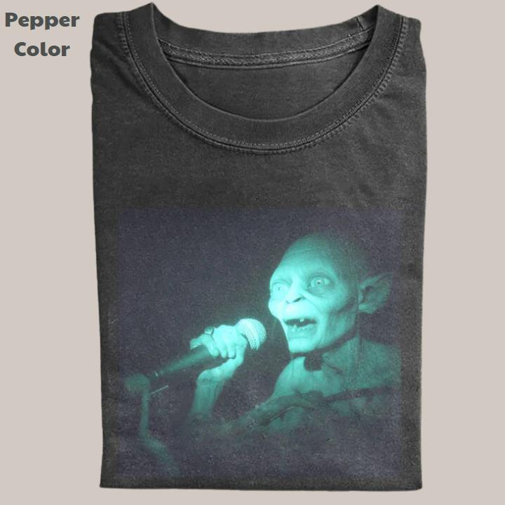 The Lord of the Rings Vintage Tee, Gollum Sing T-Shirt, Movies Graphic Tee, Unisex Meme Cringe Funny Dumb Shirts, Menswear Womenswear Streetwear