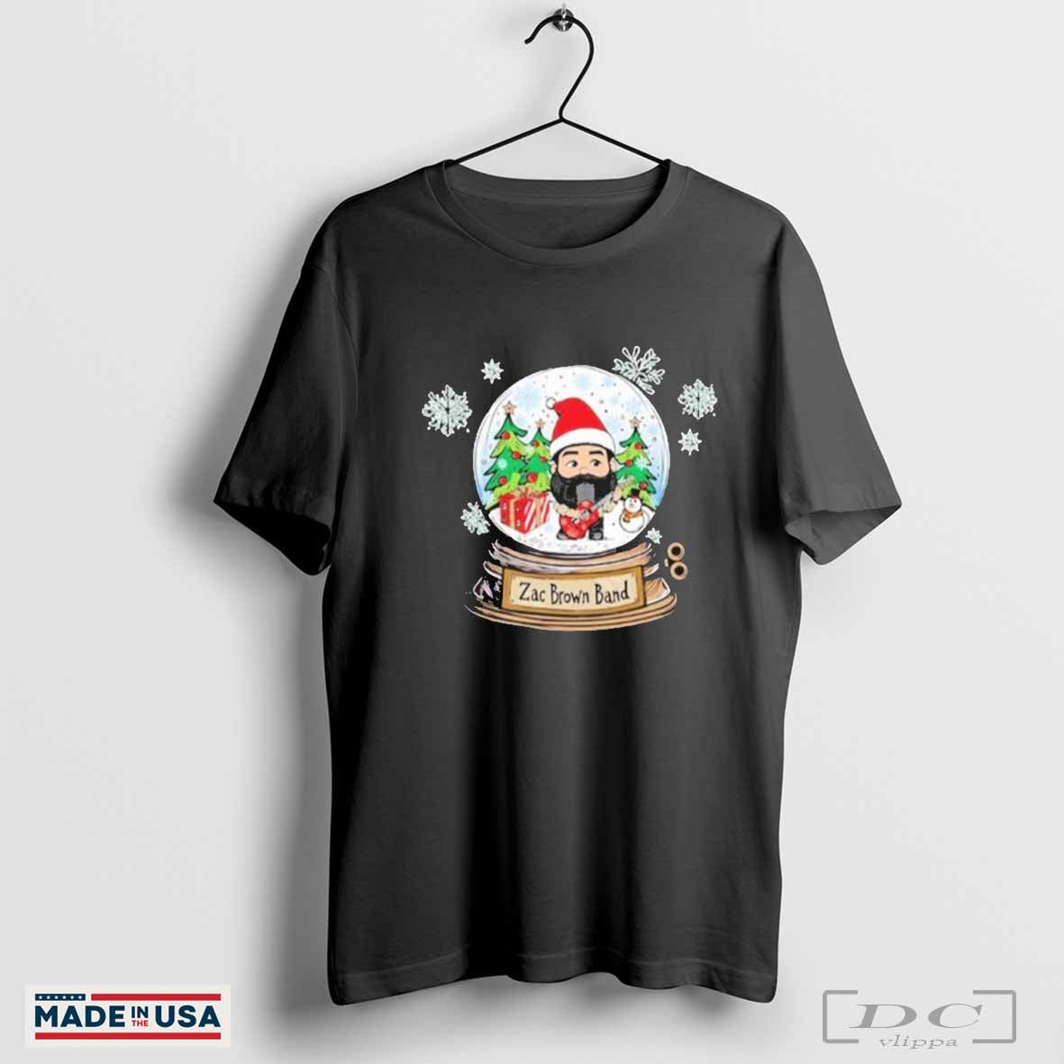 Official Zac Brown Band Snow Globe Holiday Season 2024 Shirts