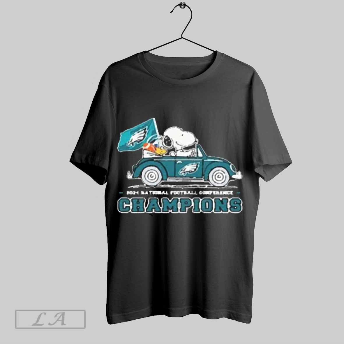 Top Snoopy X Philadelphia Eagles 2024 American Football Conference Champions Unisex Sweatshirt T Shirt