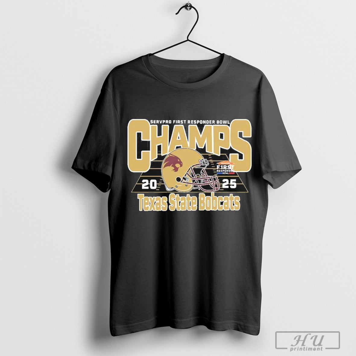 Texas State Bobcats Football Are 2025 Servpro First Responder Bowl Champions T Shirt