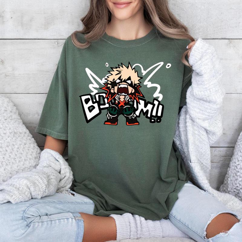 Katsuki Bakugo Anime Shirt, Anime Lover Shirt, Manga Tee, Katsuki Bakugo Anime Gift Men and Women T-shirt, Gift For Anime Fan, Unisex Tee, Sweater, Ho