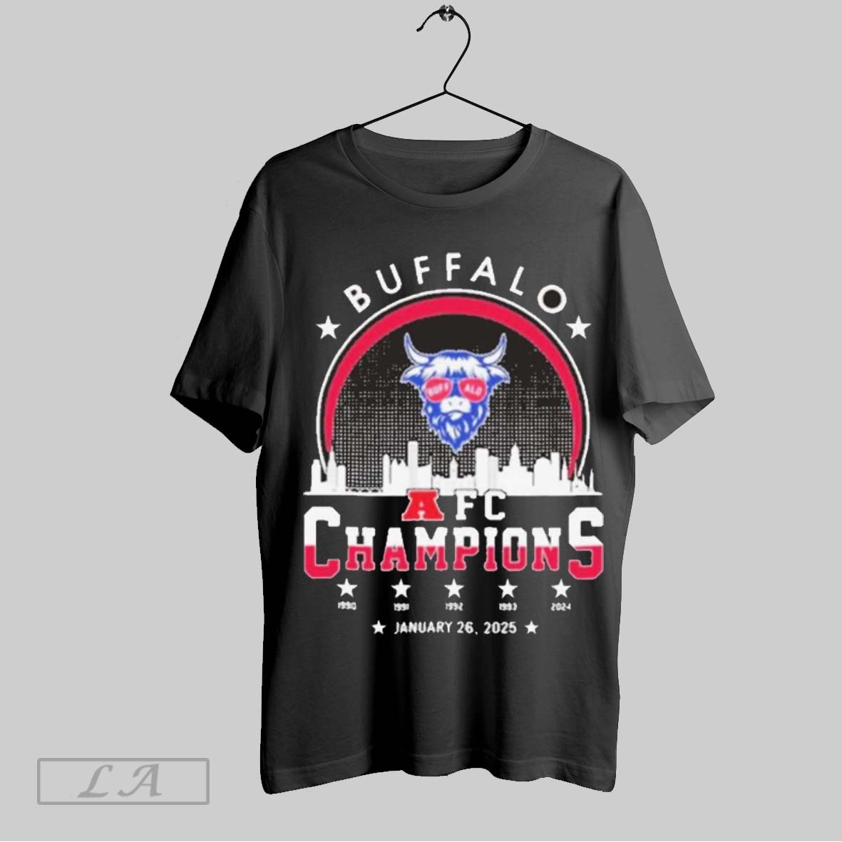 Top Buffalo American Football 2024 2025 Afc Champions The American Football Champs Skyline Logo Unisex Sweatshirt T Shirt