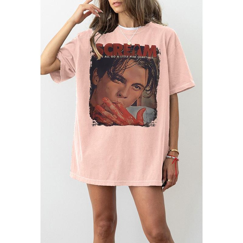 Scream Billy Loomis Lets Watch Scary Movies Shirt, Cotton Unisex T-shirt, Crew Neck, Size S- 4xl, Menswear Top, Womenswear Top Underwear Streetwear