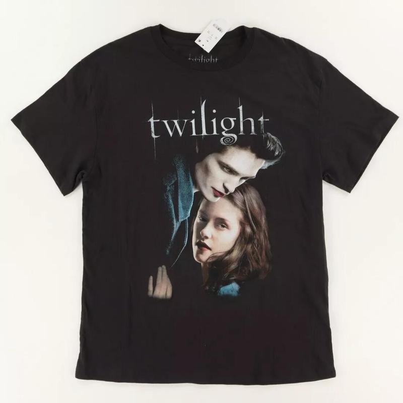 Twilight 2024 Movie Bella & AW Graphic Solid T-Shirt Black Cotton Shirt