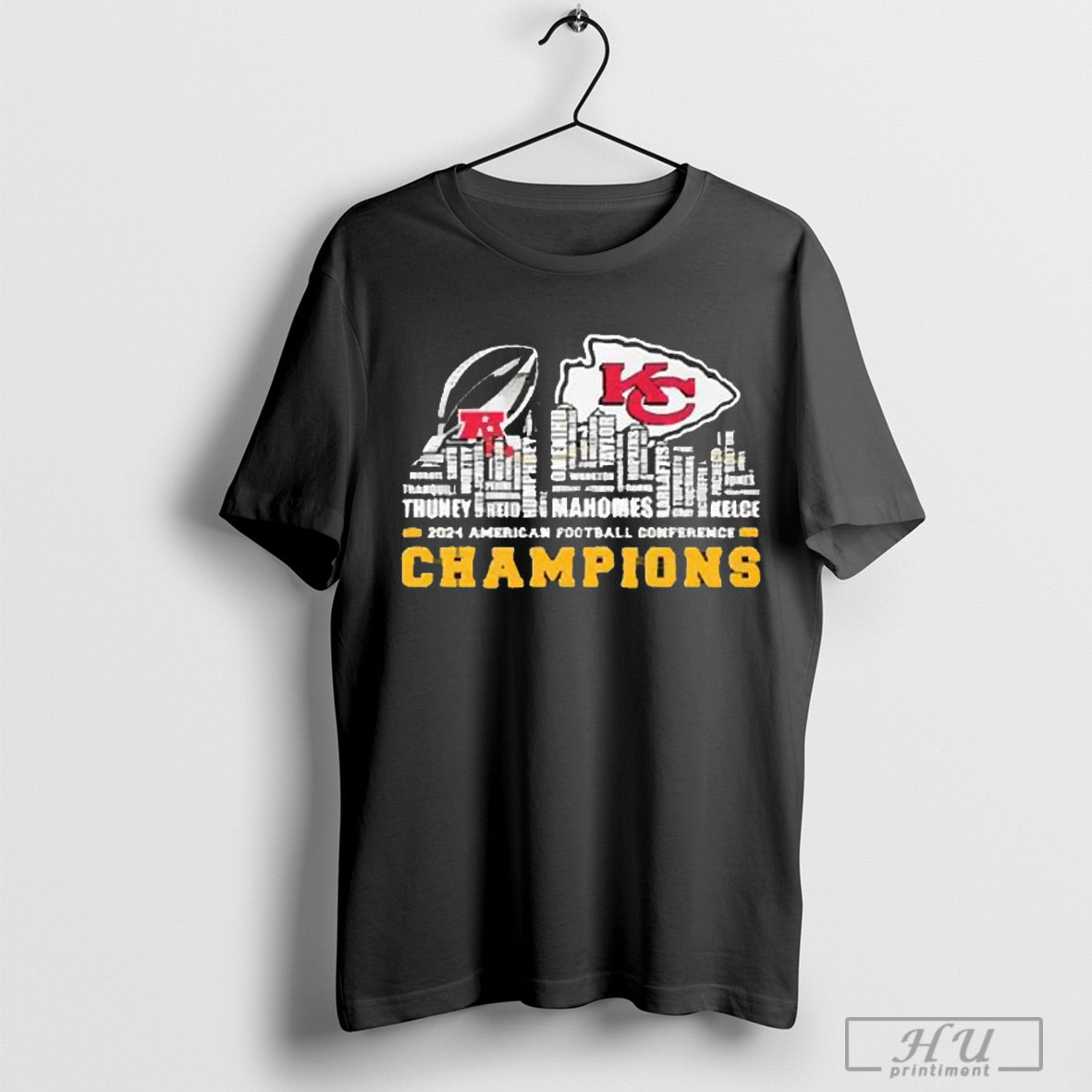 Trendy Kansas City Chiefs 2024 American Football Conference Champions Super Bowl Lix 2025 T Shirt