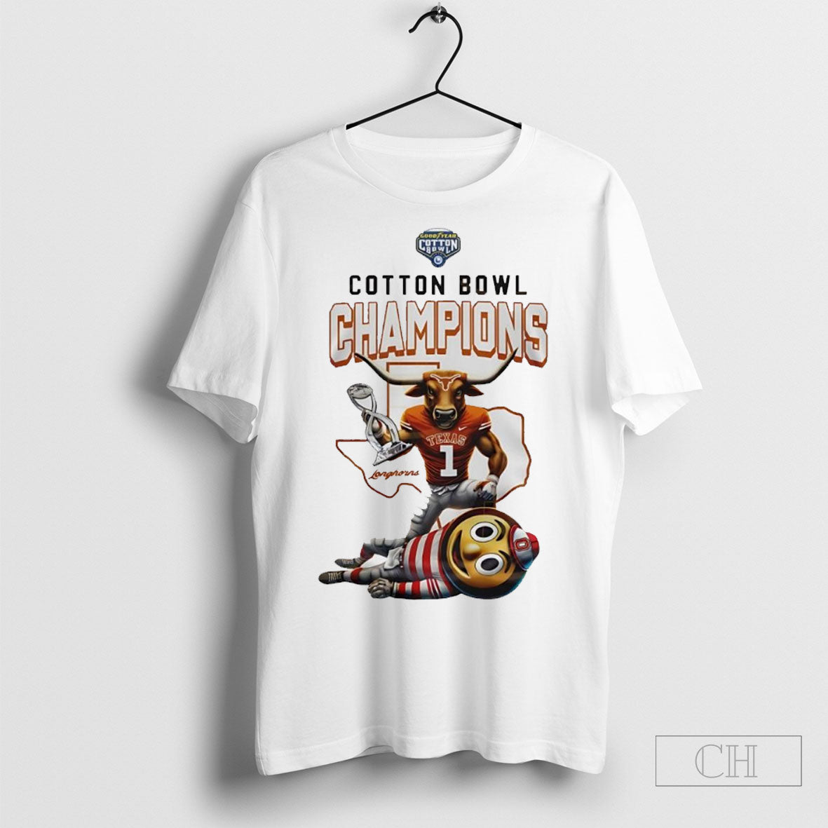 Texas Longhorns Cotton Bowl Champions Mascot Shirt