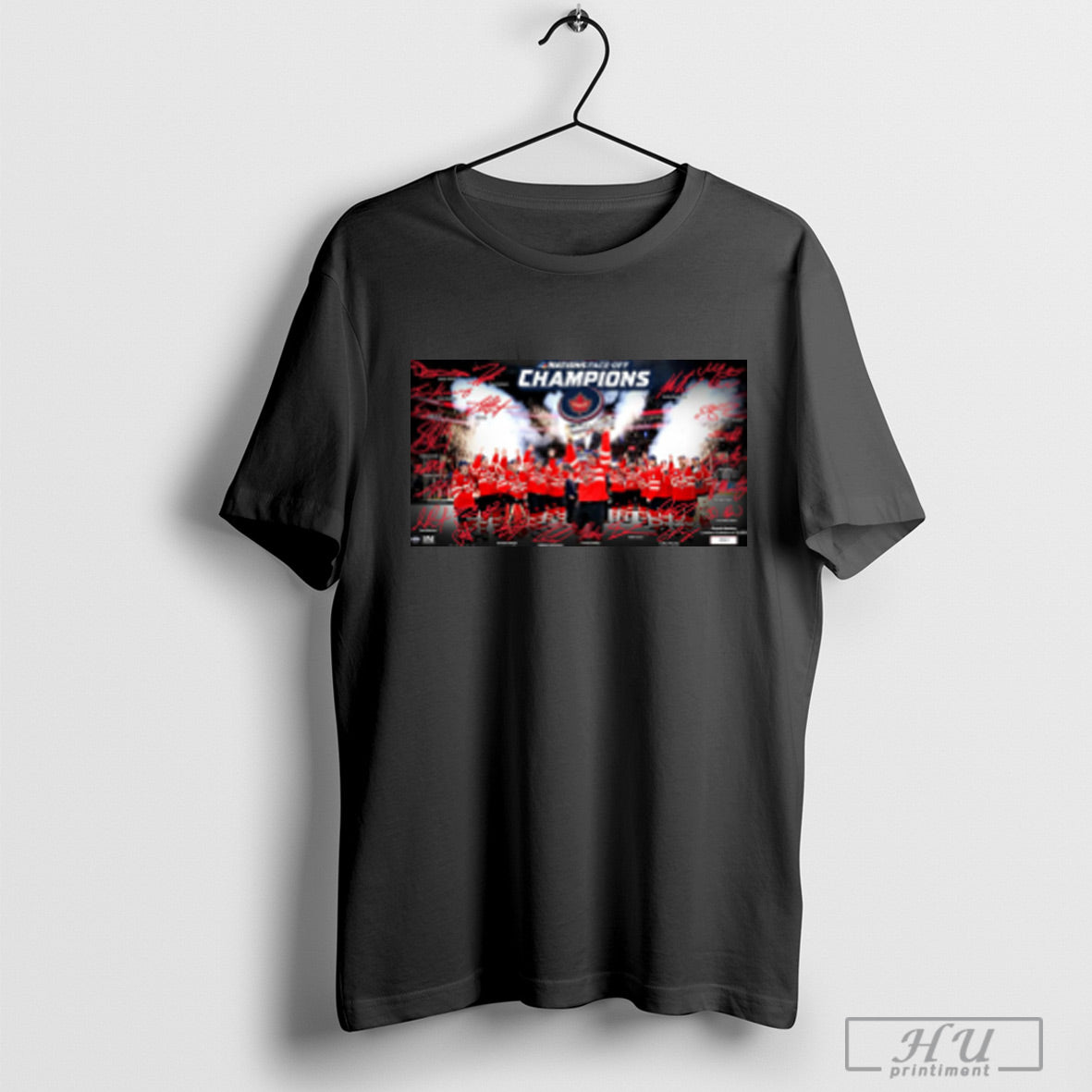 Trendy Canada Highland Mint 2025 4 Nations Face Off Champions Signature Celebration Frame Shirt
