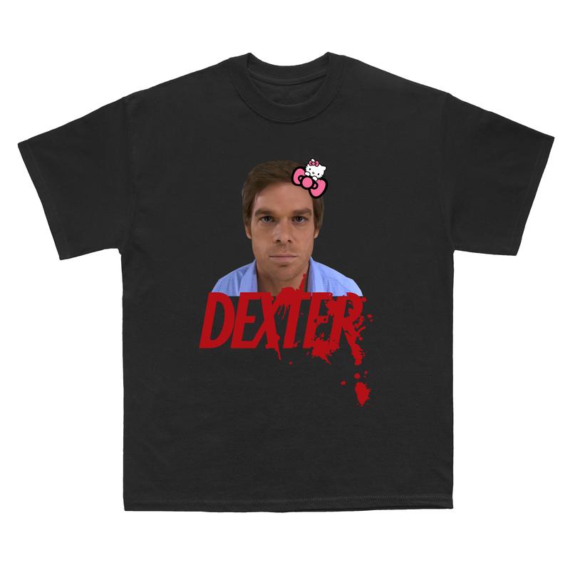 Dexter Morgan Shirt, Dexter Kitty Meme T-Shirt, Dexter Morgan Gift For Movies Lovers Casual Clothing Fabric Menswear Top Fleece