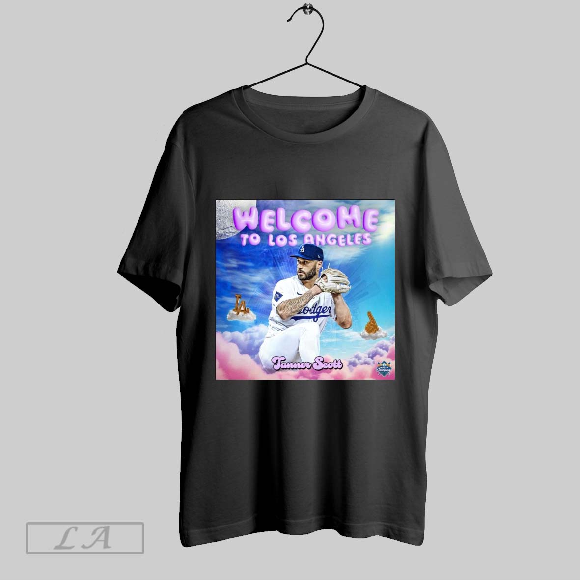 Top Los Angeles Dodgers Welcome To Los Angeles Tanner Scott 2024 World Champions Poster Unisex Sweatshirt T Shirt