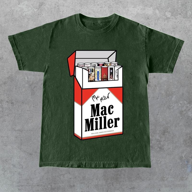 Mac Miller T-shirt, Vintage T-shirt, Music T-shirt, Mac M Swimming Shirt, Full Color, For Men, For Women