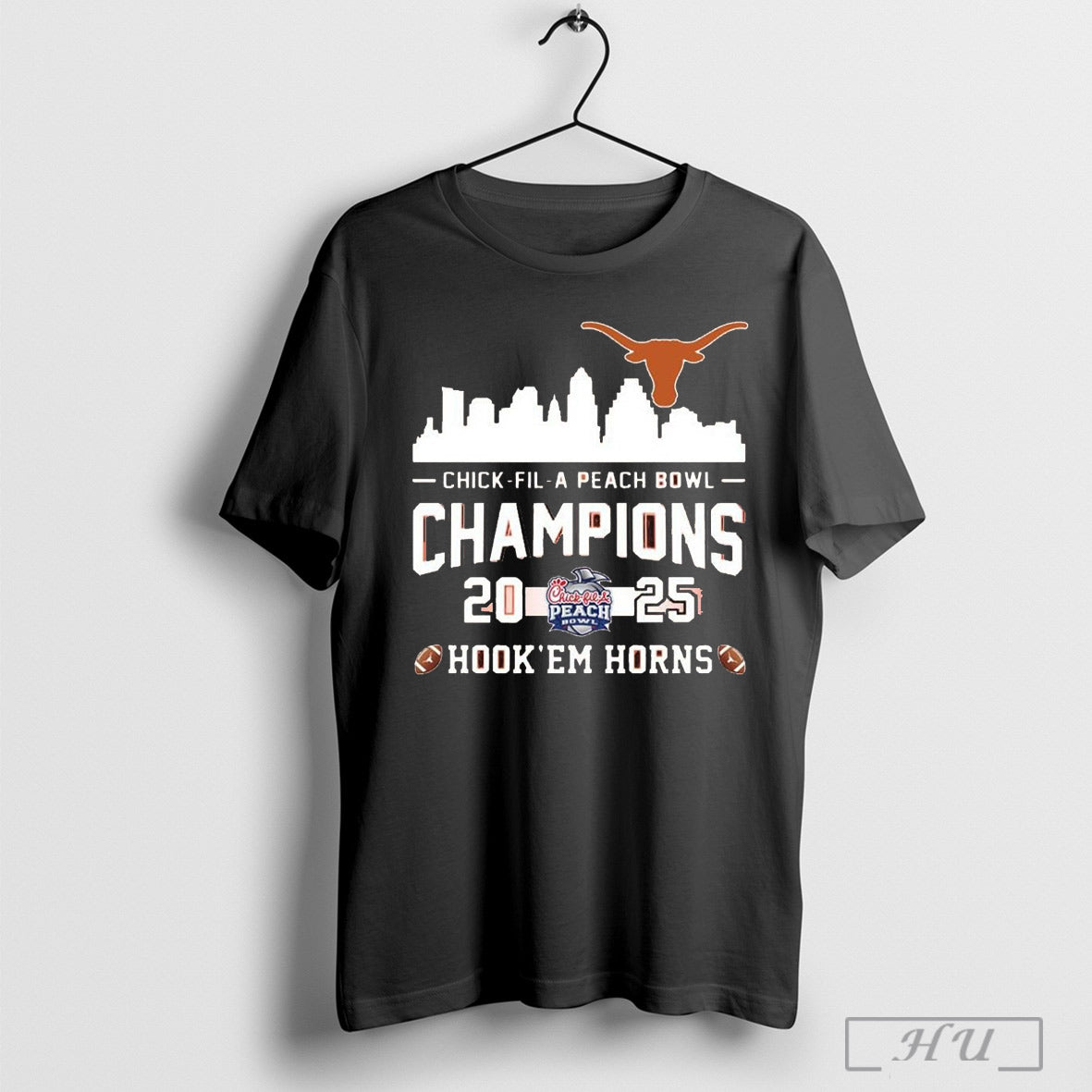 Texas Longhorns 2025 Chick Fil A Peach Bowl Champions Shirt