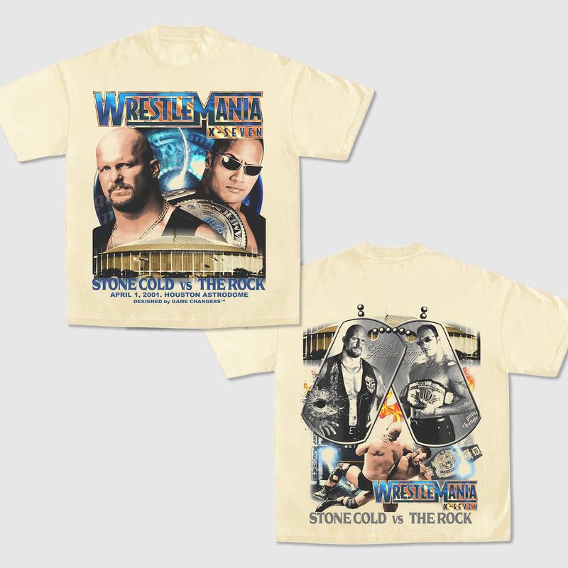 WRESTLEMANIA 17 TEE, Wrestling Graphic Tee, WWE Tee, Sports T-shirt, Athlete Shirt, Wrestling Gift Streetwear Crewneck Clothing